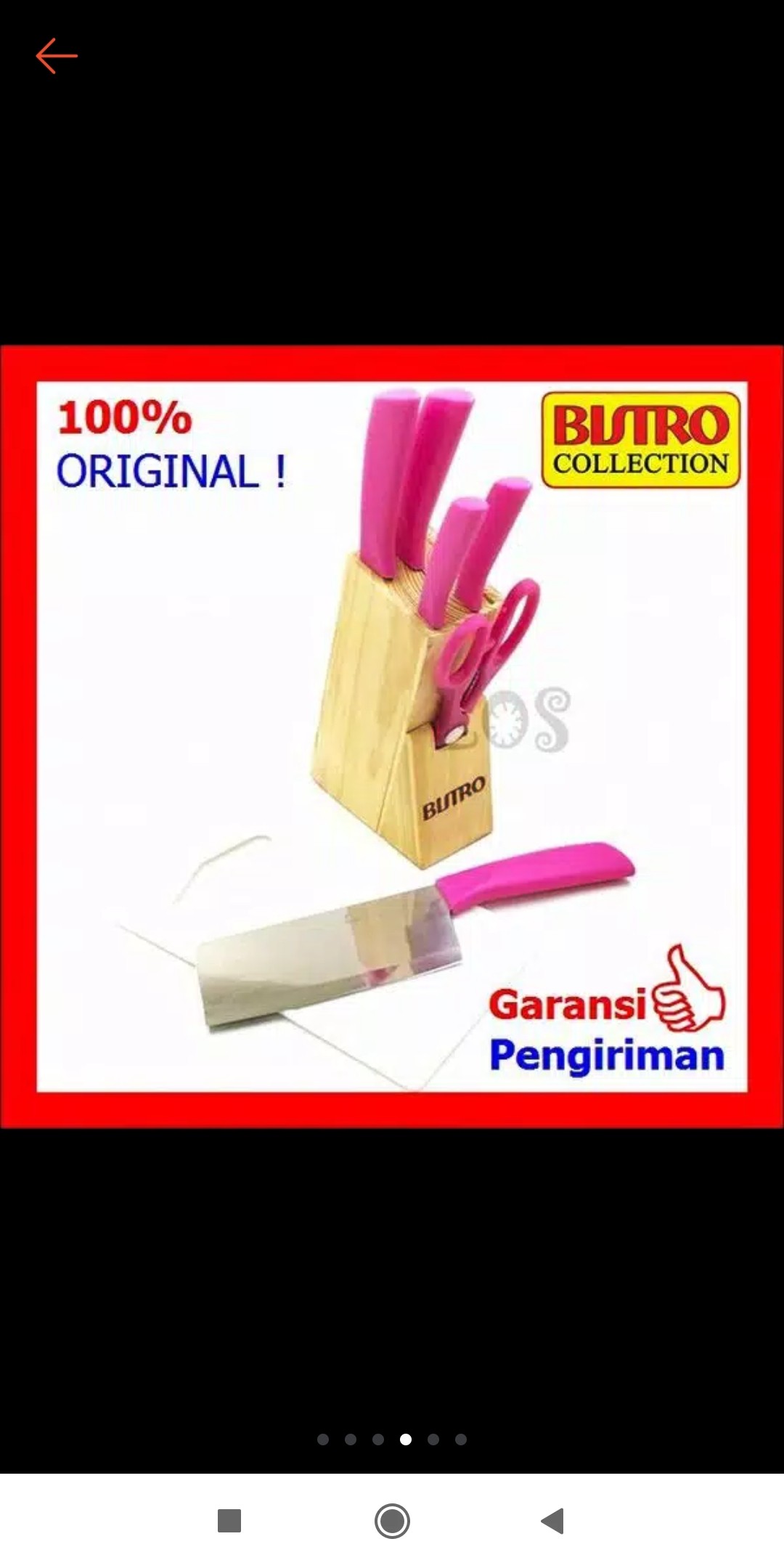 Pisau Set Warna Bistro Bo 1318