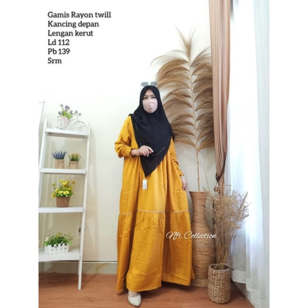 gamis julians rayon twill
