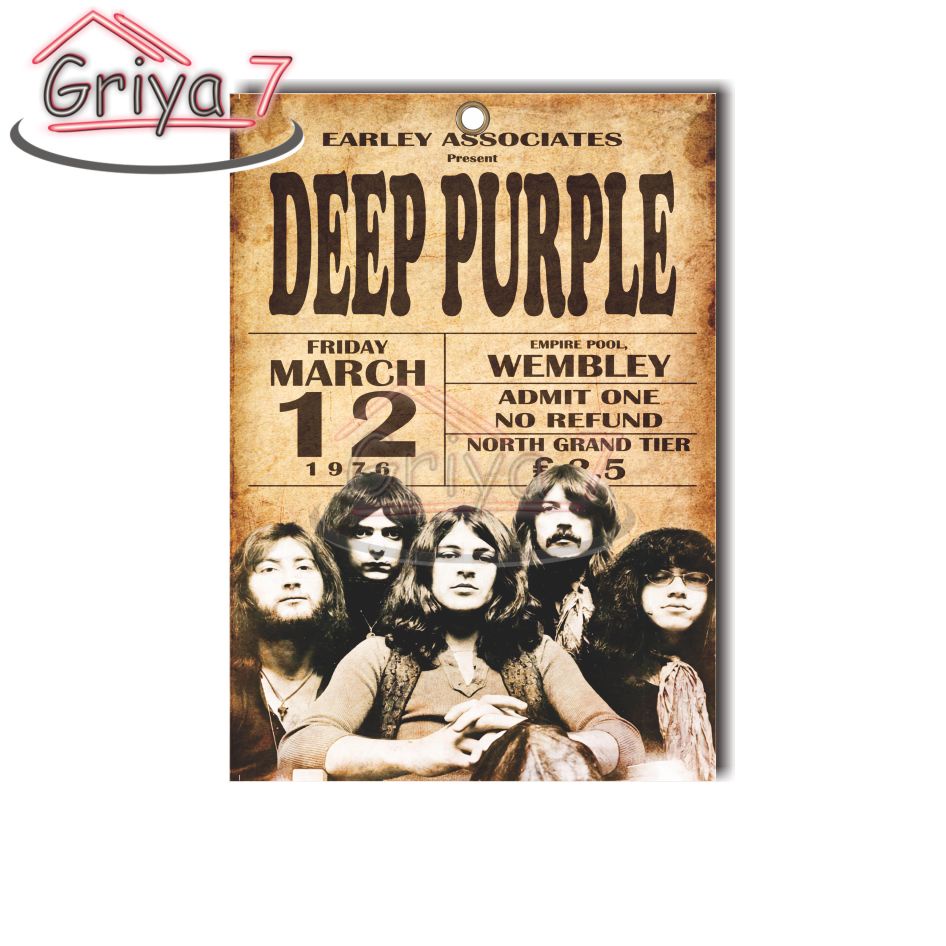 GRIYA 7 I DEEP PURPLE HIASAN DINDING POSTER BAND ROCK METAL RETRO  KLASIK  CLASSIC DEKORASI DINDING