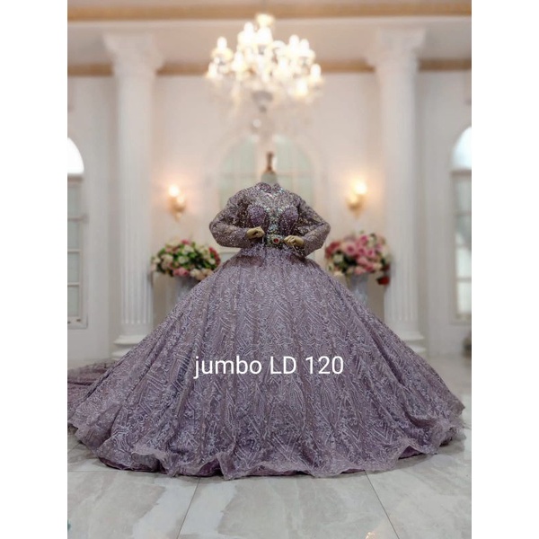 GAUN PENGANTEN BERRBY JUMBO  /GAUN BEREREKOR XXL//GAUN UKURAN BESAR//GAUN WEDDING BIG SIZE//GAUN MODERN UKURAN BESAR