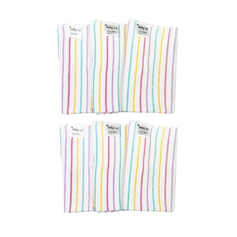 Baby Ox Alas Ompol Salur 6pcs  - Perlak Tatakan Ompol Merk Baby Oz - Perlak Bayi Lembut