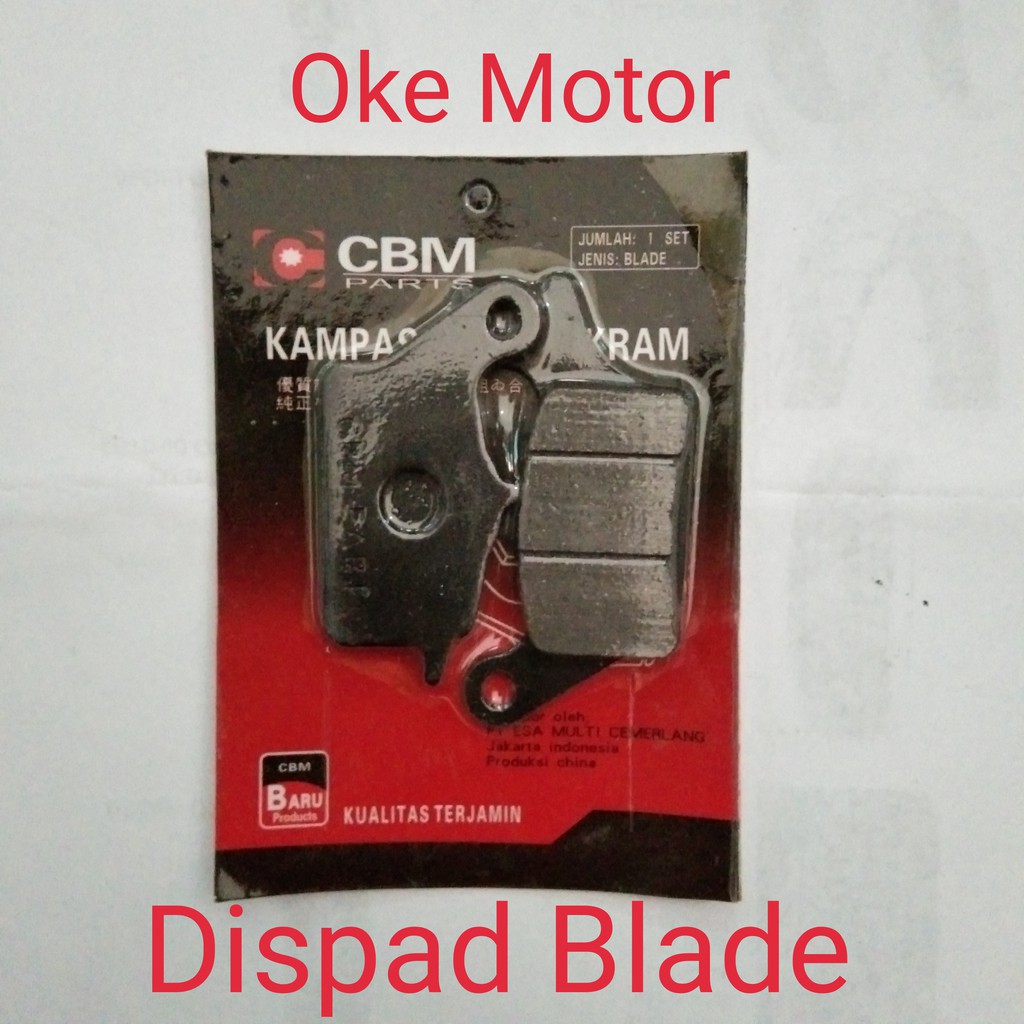 dispad kampas rem cakram depan motor blade/revo