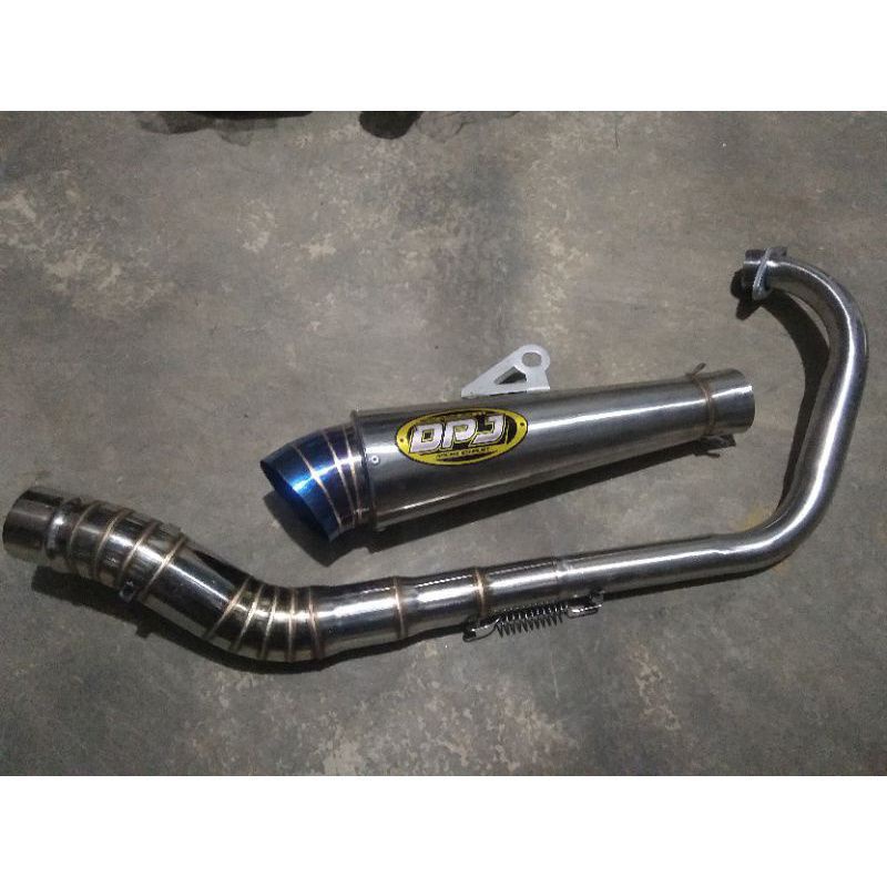 Knalpot Dpj Ujung Blue Jiksaw Buat Motor Satria Fu  Mx CB 150 R Sonic Mp gl