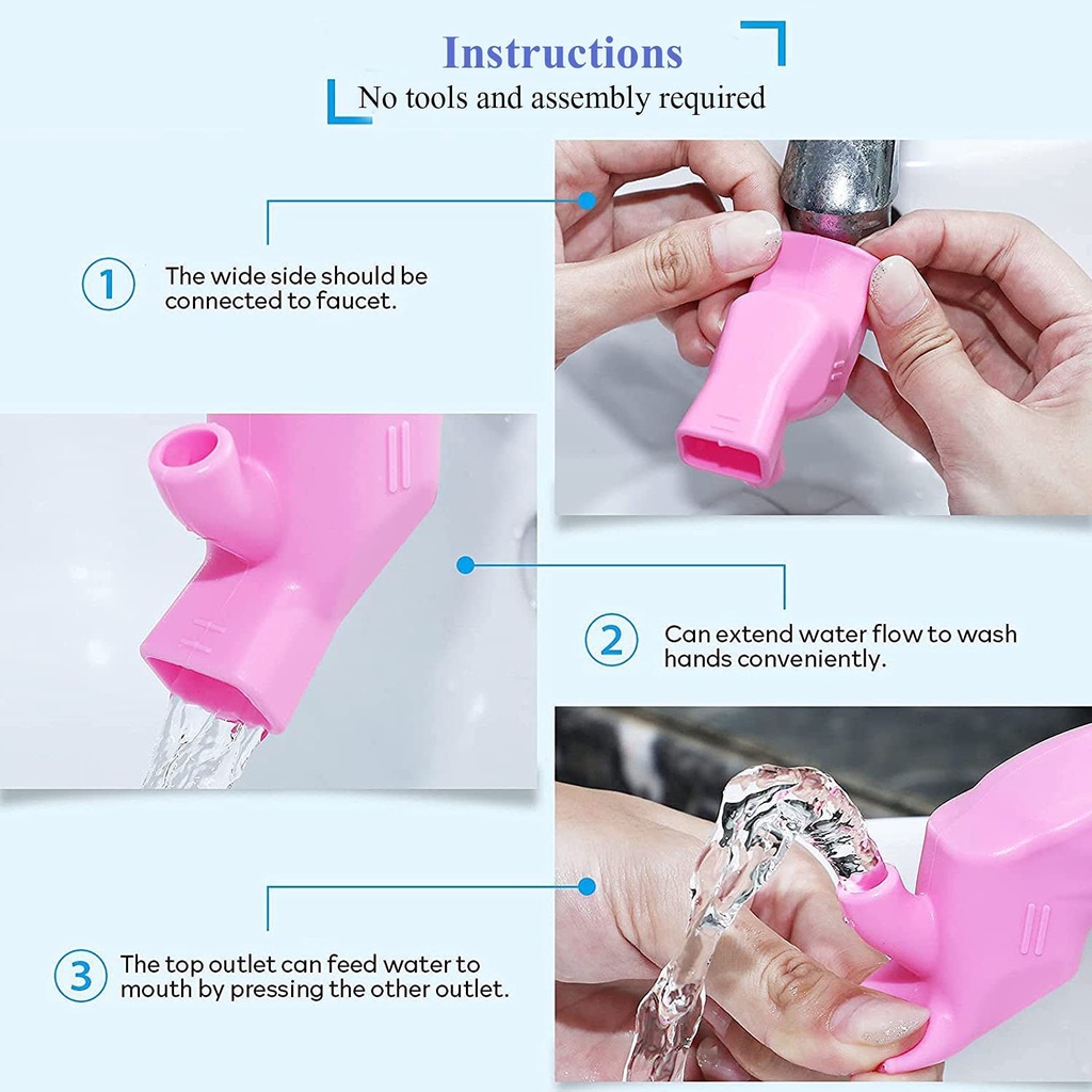 Hot Sale/Ekstensi Keran Air Elastis Tinggi/Silicone Faucet Extender/Alat Cuci Anak Wastafel/Faucet Guide Faucet Extenders Aksesoris Kamar Mandi Dapur