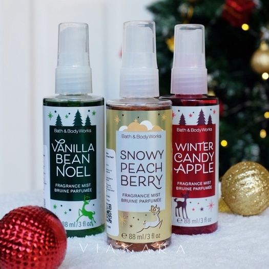 [ VIAKARA ] ORIGINAL BBW bath and body works fragrance mist travel size bodymist parfume snowy peach