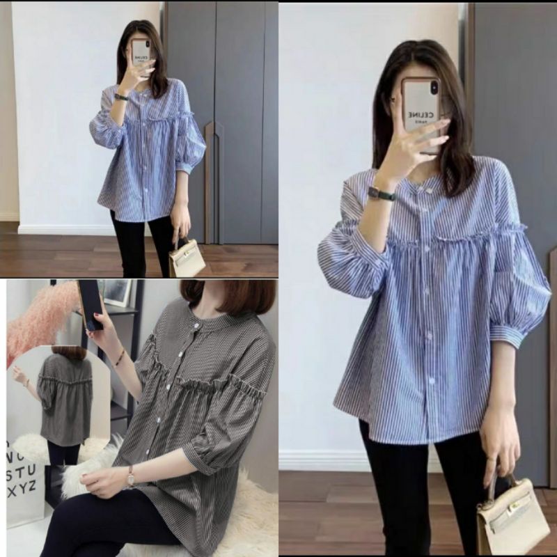 BAJU ATASAN WANITA TERBARU KEMEJA WANIA CASUAL BLOUSE MIATA BLOUSE JUMBO WANITA ATASAN BIGSIZE 2 WAR
