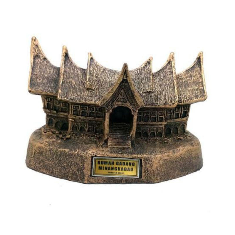 pajangan miniatur rumah gadang minangkabau