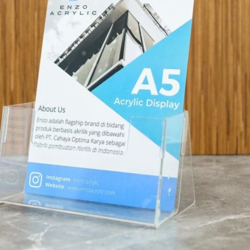 

limited STOCK!TEMPAT BROSUR A5 TENT HOLDER TENT CARD ACRYLIC TEMPAT DISPLAY BROSUR|KD5