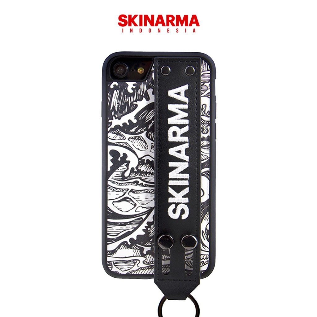 Skinarma Kozui Black - Hypebeast Leather Strap Rubber Case Casing Kulit iPhone 6+ / 7 plus / 8 plus