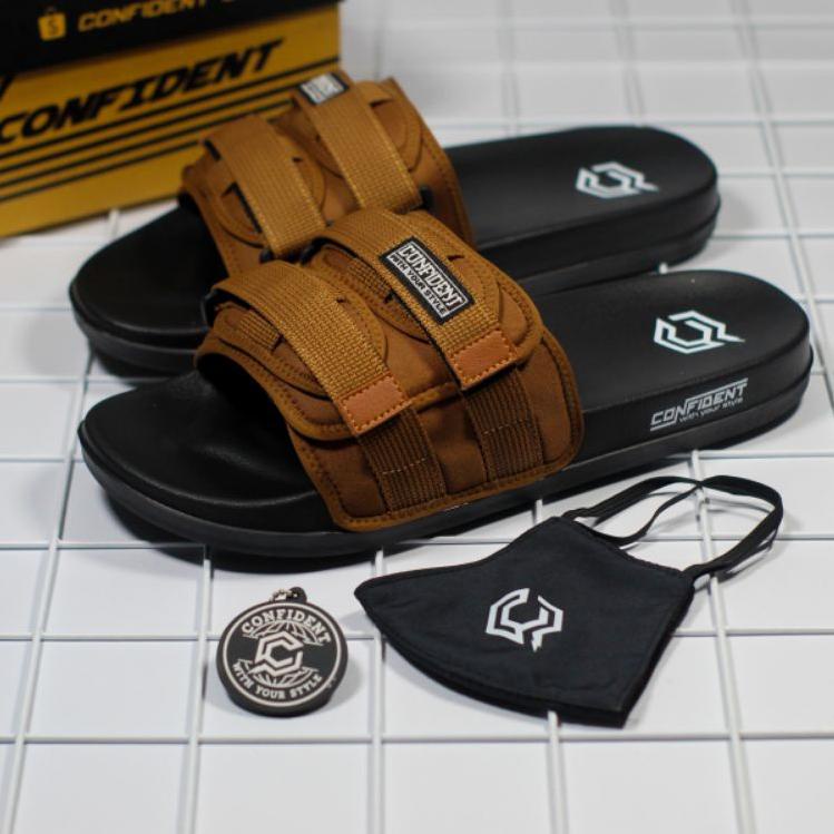 Penjualan Terbanyak.. Confident - Sandal slide pria CFD 014