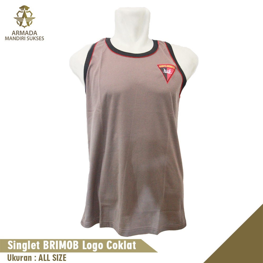 Kaos Singlet Brimob Logo - Kaos Dalam Brimob