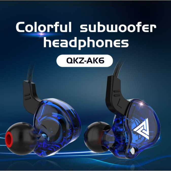 QKZ AK6 With Mic Earphone Wired Earphones Original Gaming Earphones Super Bass Headset Headphones