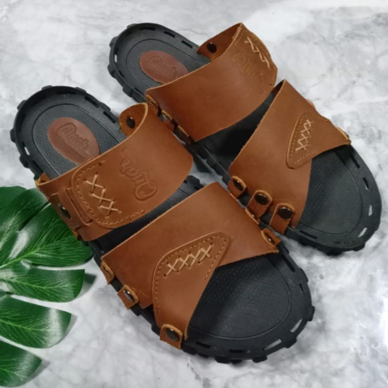 Sandal casual pria kulit asli/Sandal kokop pria kulit asli