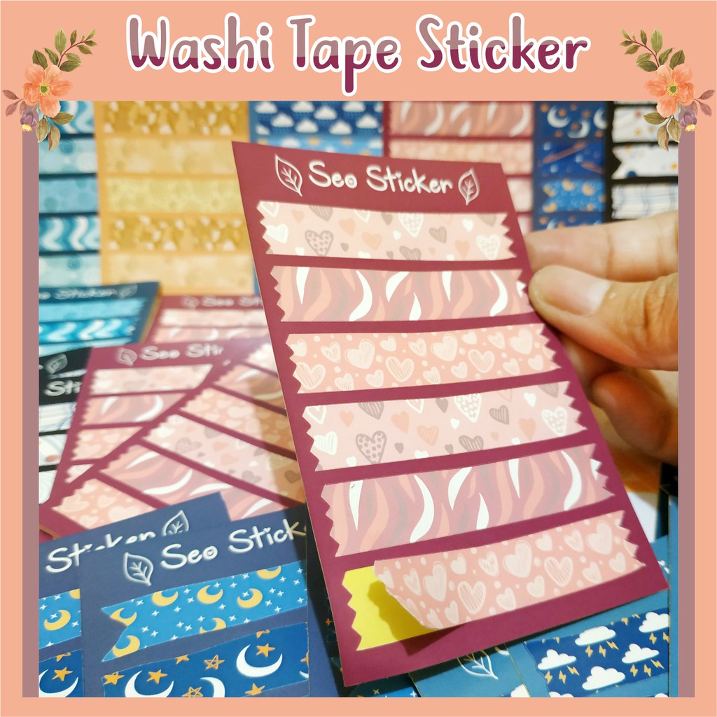 

Sticker Deco Kiss Cut Washi Tape | Sticker Tumblr Jurnal | Sticker Scrapbook | Sticker Planner