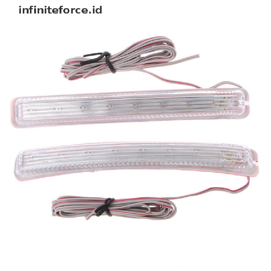 (Infiniteforce.Id) 2pcs Lampu Led 9smd Amber Untuk Kaca Spion Mobil