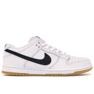 orange black and white dunks