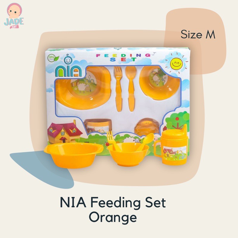 FEEDING SET NIA MEDIUM - SET ALAT MAKAN BAYI NIA MEDIUM