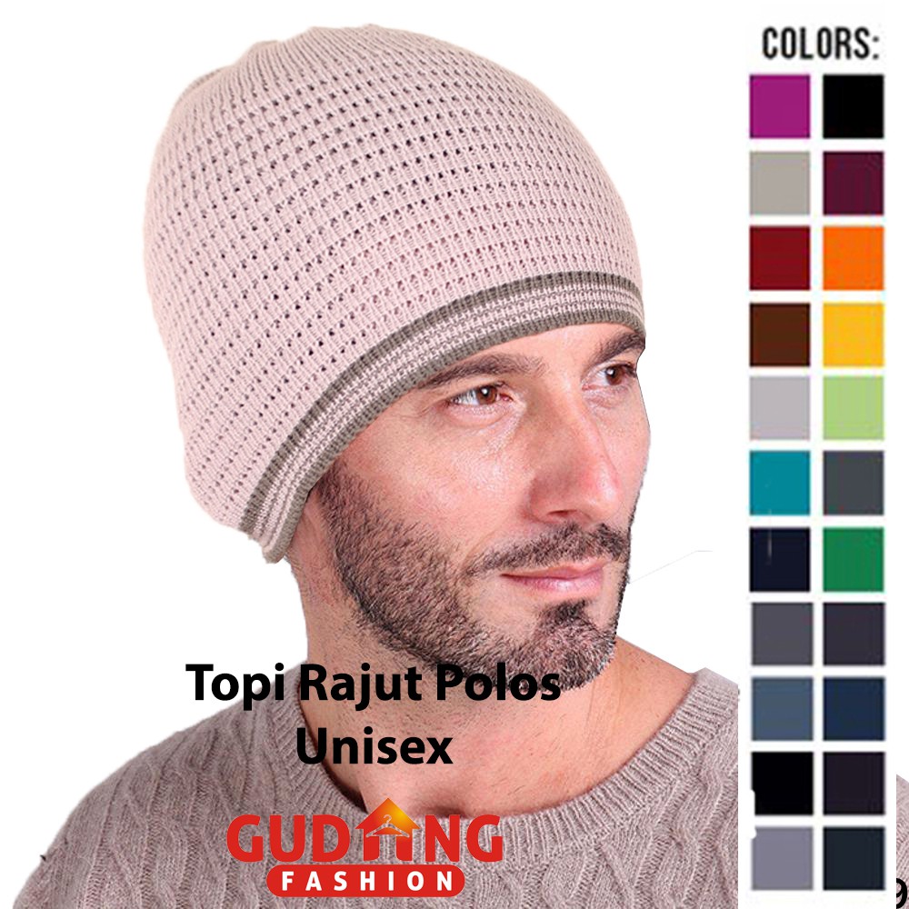 Beanie Hat Kupluk Rajut Unisex Pria Wanita - Banyak Pilihan Warna TOP (COMB)