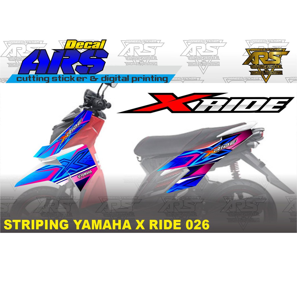 STICKER STRIPING LIST VARIASI X RIDE 115 SEMI FULL BODY