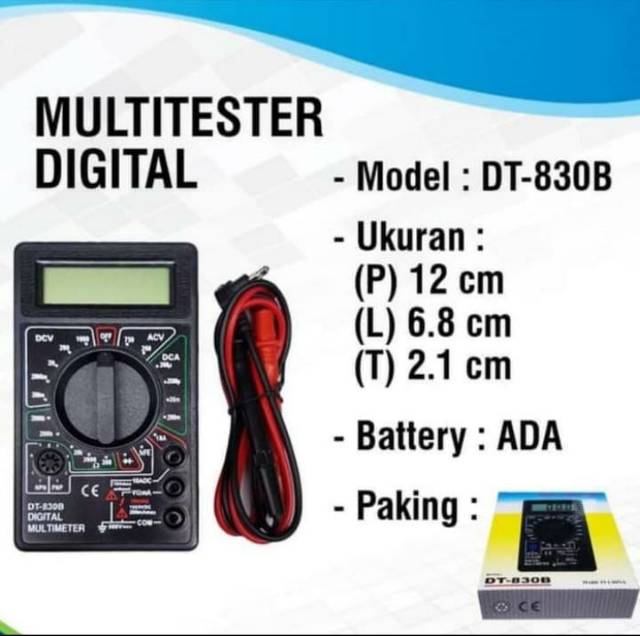 MULTI TESTER DIGITAL DT-830B. AVOMETER MULTITESTER