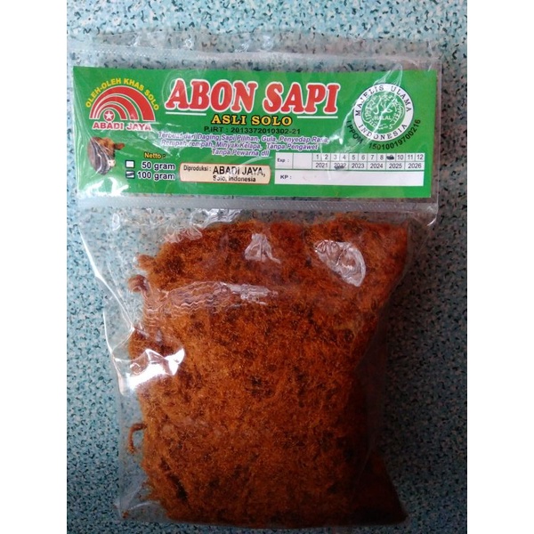 

ABON SAPI ASLI SOLO MANIS DAN PEDAS 100% HALAL TERBUAT DARI DAGING SAPI PILIHAN KUALITAS PREMIUM|