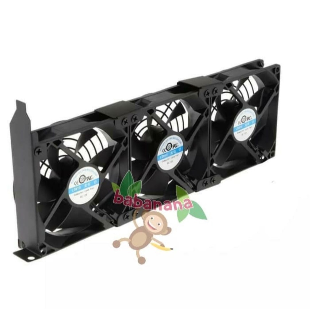 Bracket VGA PCI 3 Fan extension 80 90 mm TIDAK TERMASUK FAN