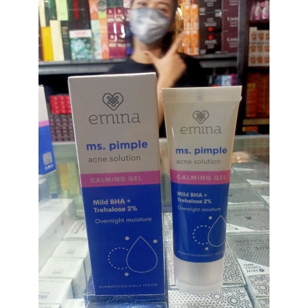 Emina Ms.Pimple Acne Solution Calming Gel 20ml~Krim Malam Emina Gel Pelembab Emina