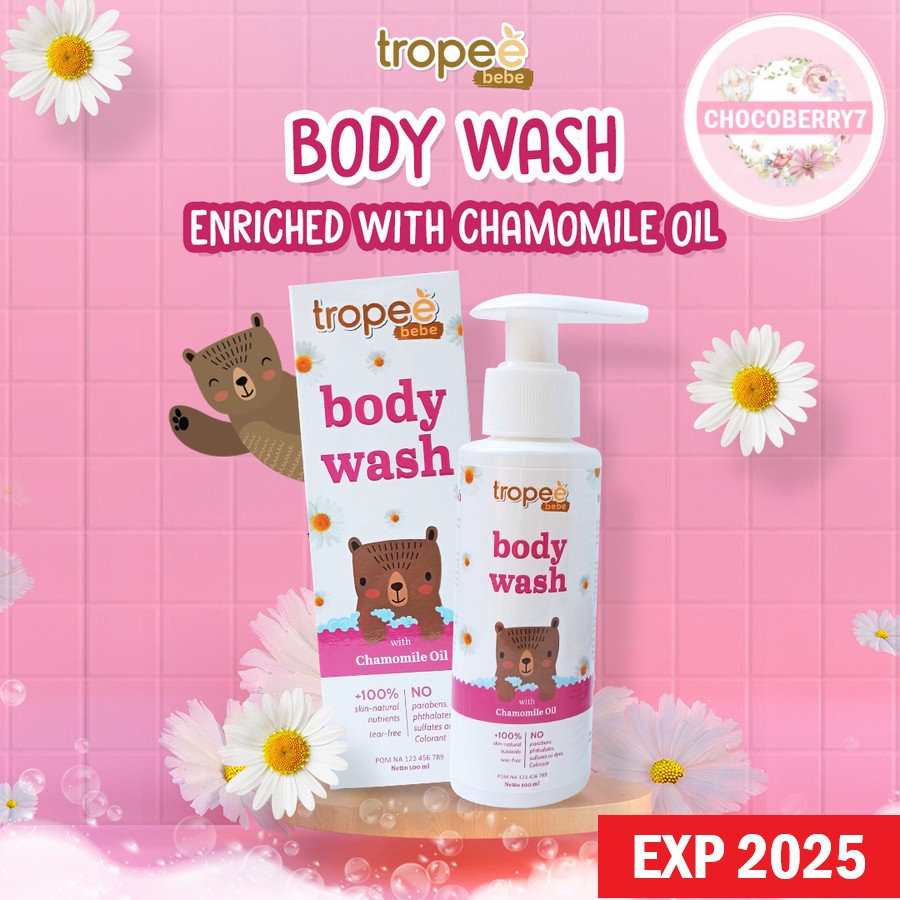 Tropee Bebe Chamomile Body Wash 100 mL Sabun Mandi Anak Bayi Chamomile