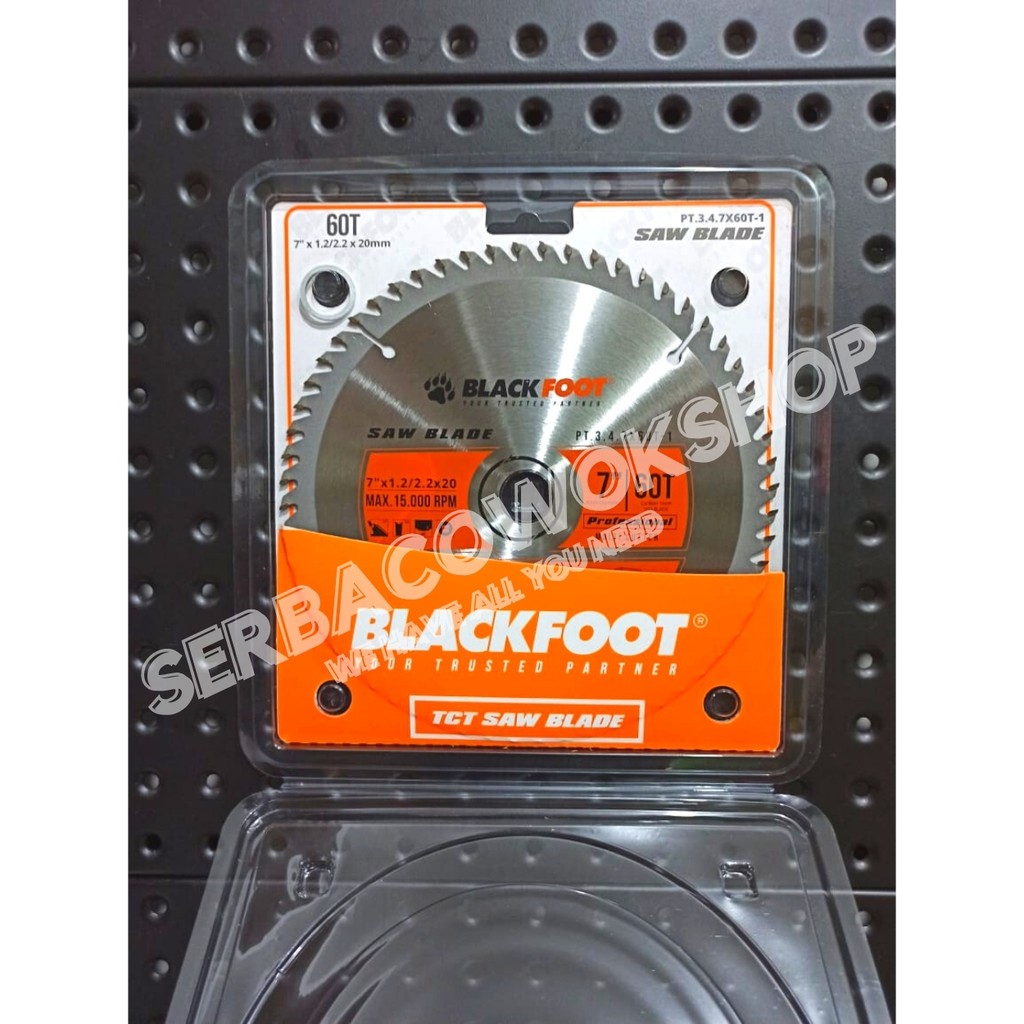 Blackfoot Mata Circle 7 Inch 60 T Mata Mesin Circular Saw Blade Wood Cutter 185mmx1.6/1.0x20x60T