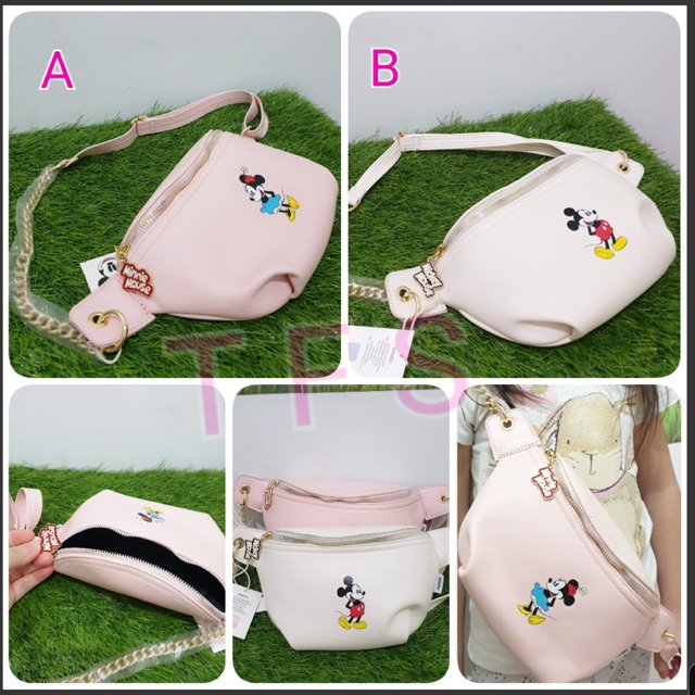 BUMBAG / WAIST BAG / SLING BAG TAS FASHION SELEMPANG ANAK / DEWASA MICKEY MINNIE MOUSE DISNEY
