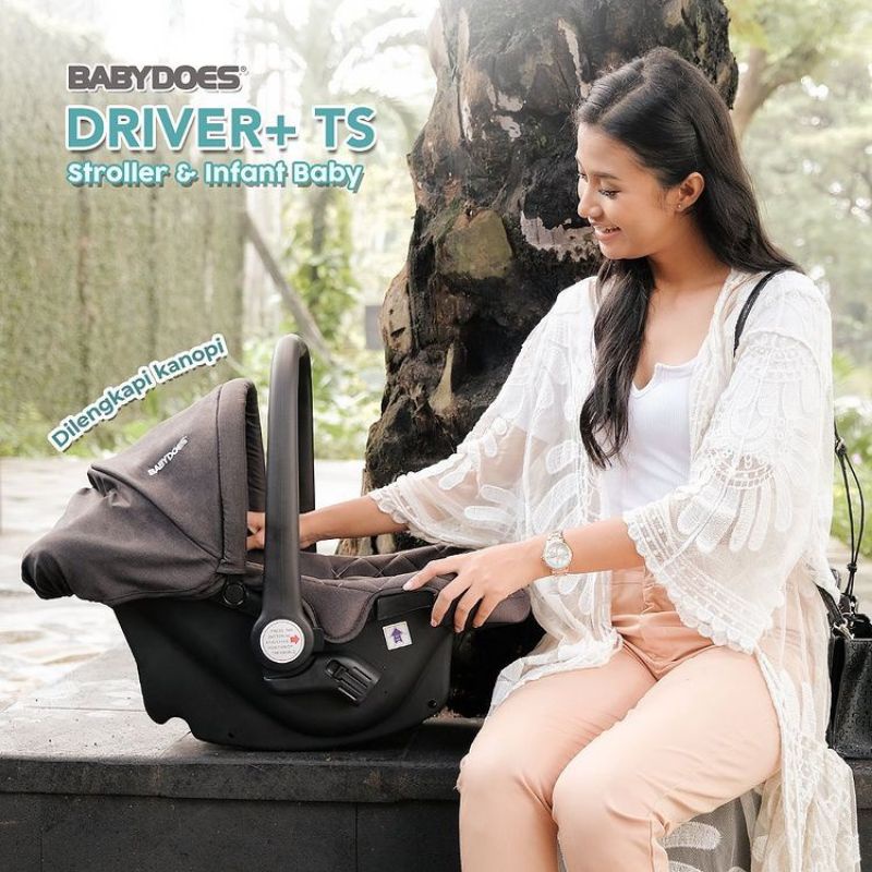 Stroller + Car Seat Babydoes Driver+ TS Travel System 2249 Kereta Dorong Bayi Cabin Size
