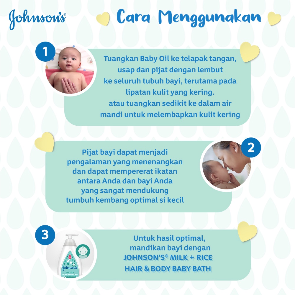 Johnson's Baby Oil 50ml, 125ml dan 200ml