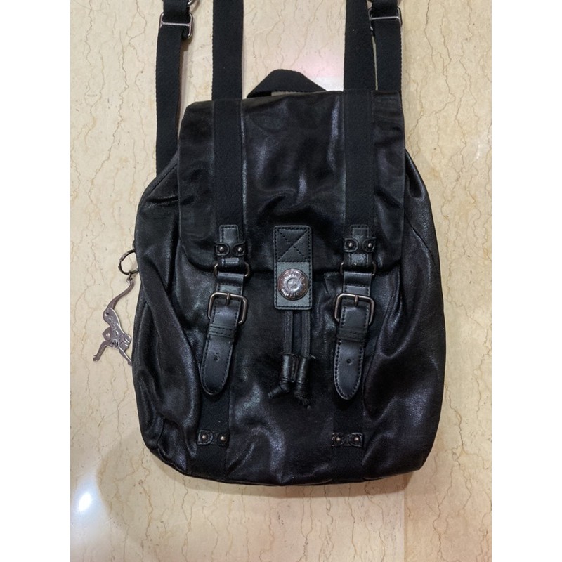kipling black backpack / ransel hitam / preloved thrift