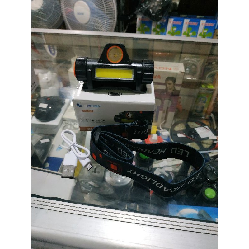 Senter kepala cob miosa senter kepala cas 20w tahan 8jam murah grosir miosa ms 101