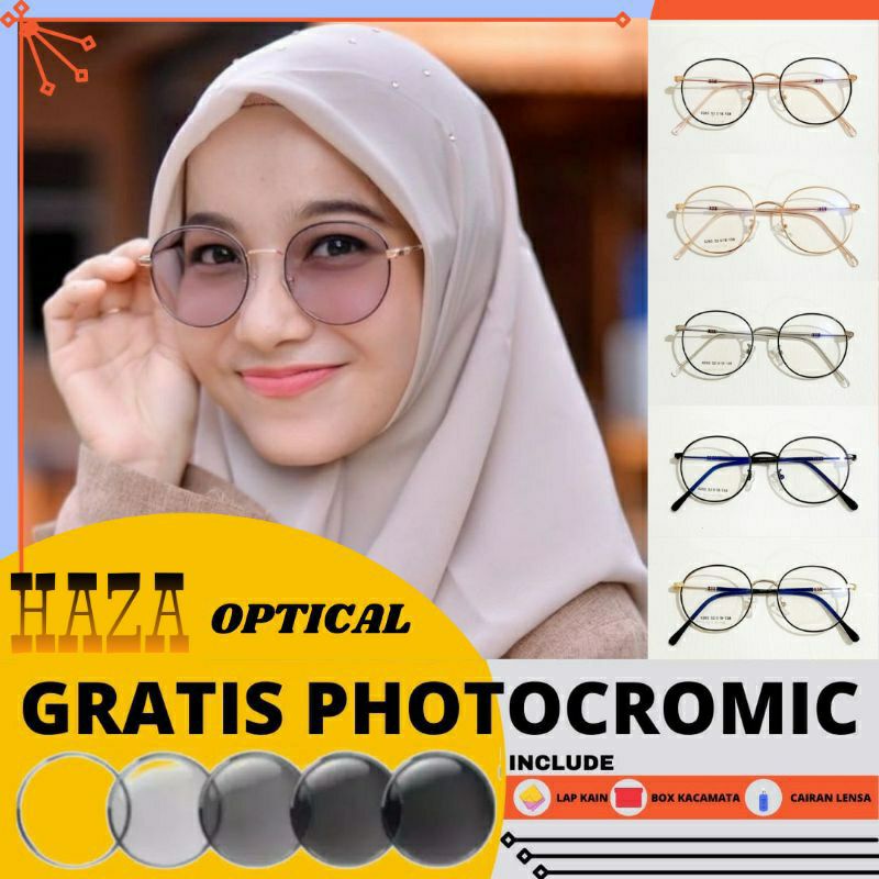 KACAMATA METAL BULAT LENSA PHOTOCROMIC 6265