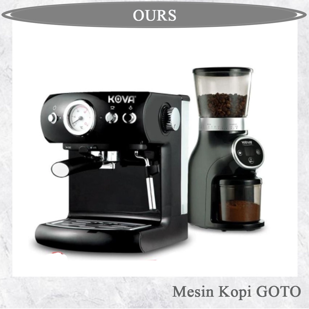 Bundling Kova Espresso Maker dan Kova  Digital Coffee Grinder Mesin Kopi Stainless Steel