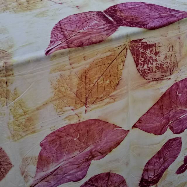 Kain ecoprint tectona grandis