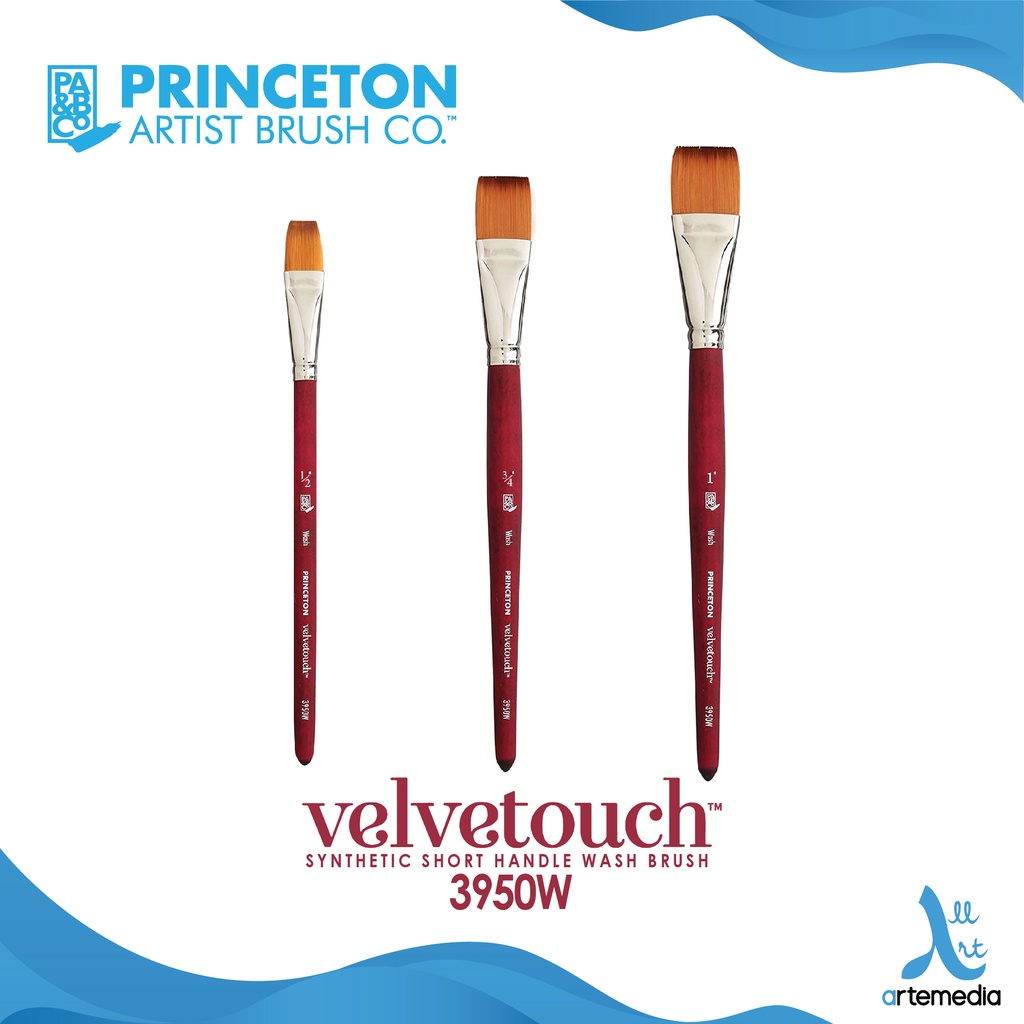 

Princeton Velvetouch 3950W Wash Synthetic Watercolor Brush Short Handle