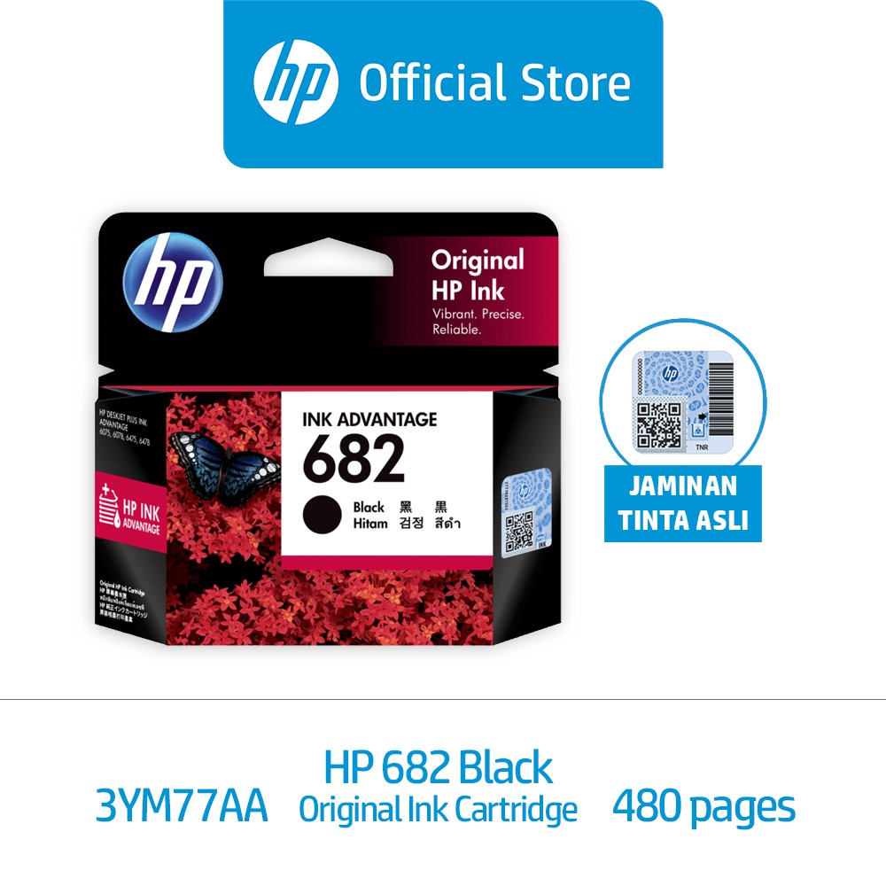 Tinta Printer HP Original 682 Black/1216/2335/2336/2337/2775/4176/6475