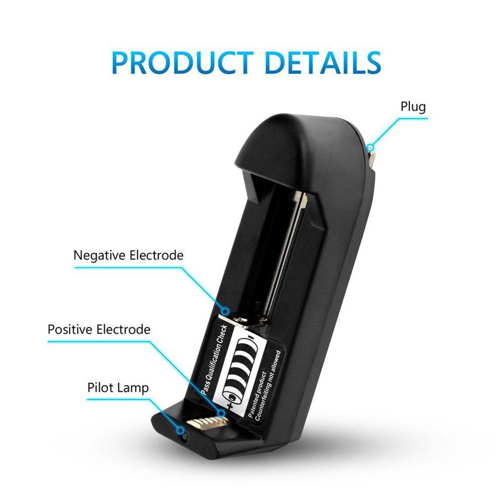 Charger Cas universal baterai 18650 / 16340 / 10440 / 14500 / 26650