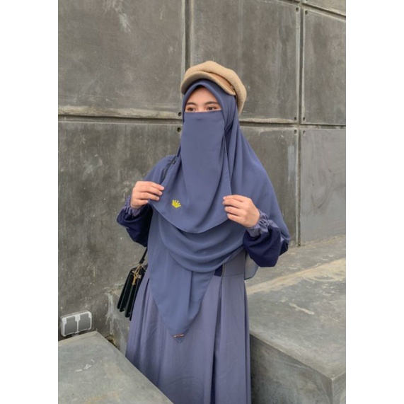 HO Amira square set cadar (Segi Empat Oval dengan Cadar) | hijab malay oval | square malay