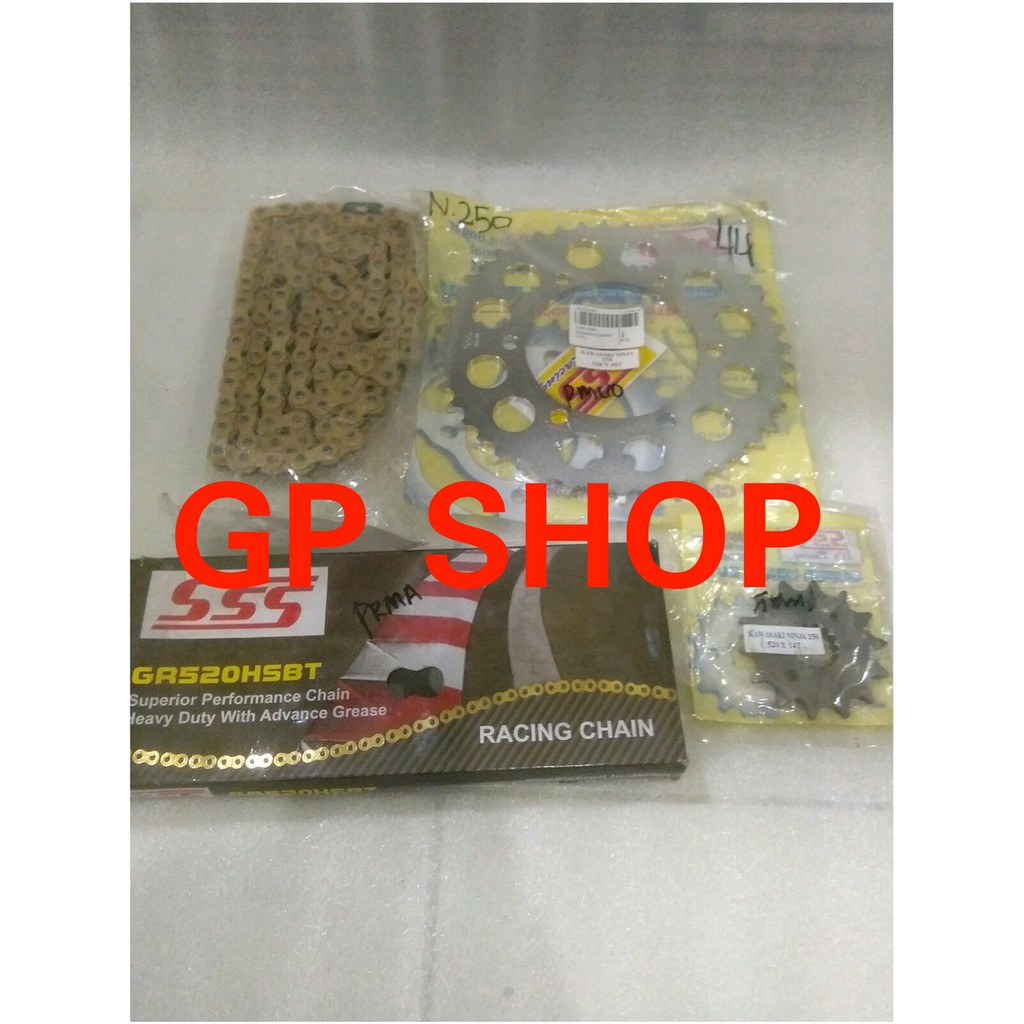 gear set sss for kawasaki ninja 250 FI dan KALBU gear set sss motor ninja 250 fi dan kalbu 1set