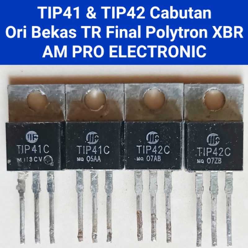 TIP41 TIP42 TIP41C TIP42C ORI Cabutan Polytron XBR