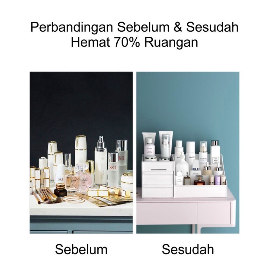 RAK PENYIMPANAN KOSMETIK KOTAK MAKE UP STORAGE // ORGANIZER TEMPAT COSMETIC // RAK KOSMETIK - BC