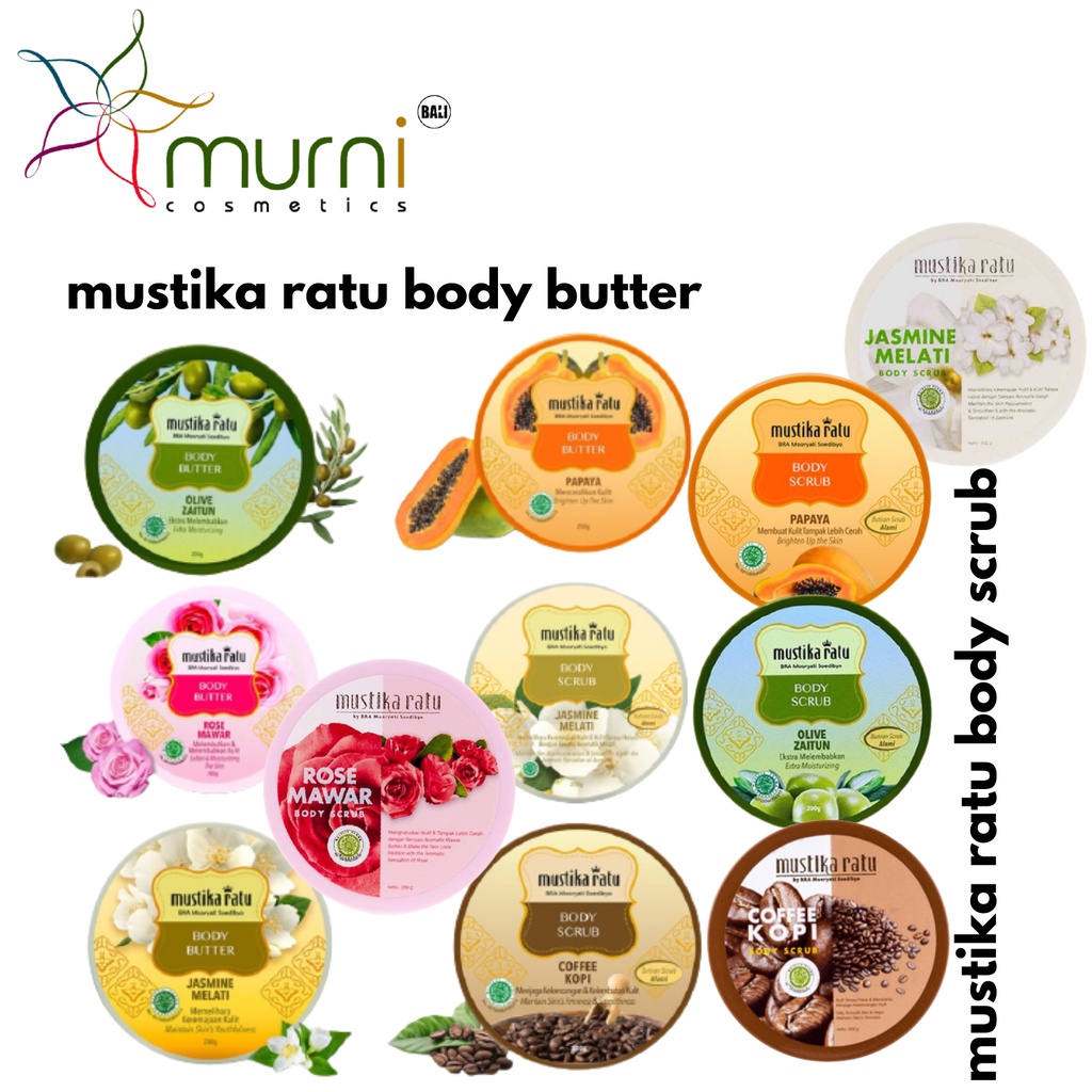 MUSTIKA RATU BODY SCRUB &amp; BODY BUTTER 200GR