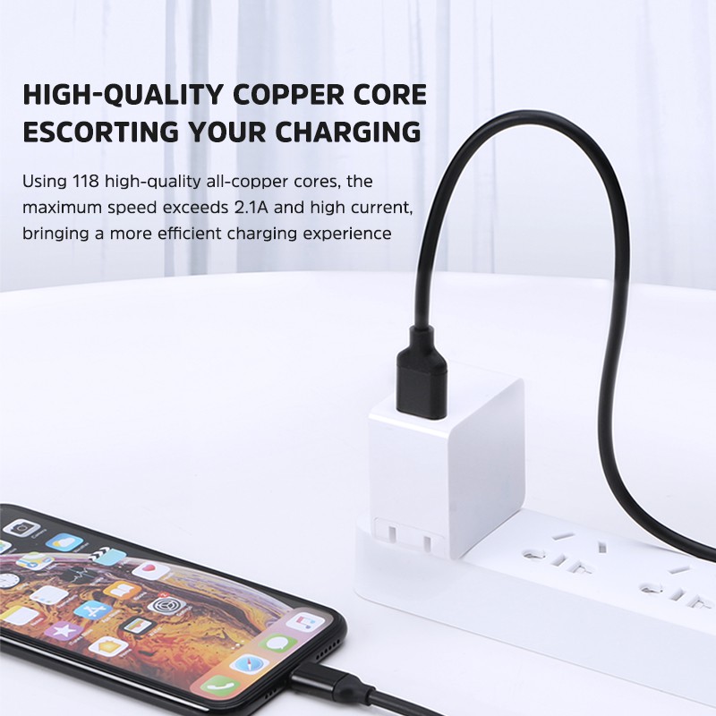 Kivee Kabel Android Type-C USB Fast Charging Samsung Xiaomi Oppo Vivo Hitam Putih 2.1A