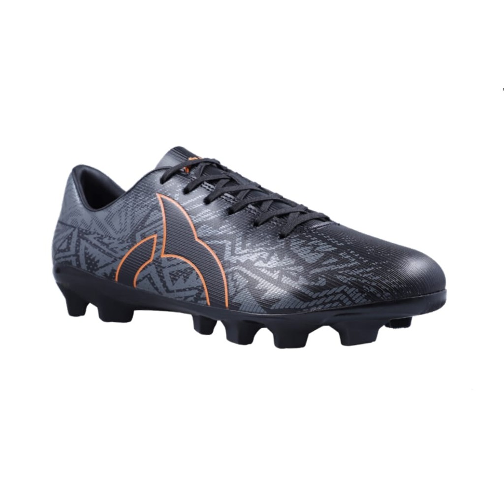 SEPATU BOLA ORTUSEIGHT VOLT FG - Black Grey Ortrange (100% ORIGINAL)