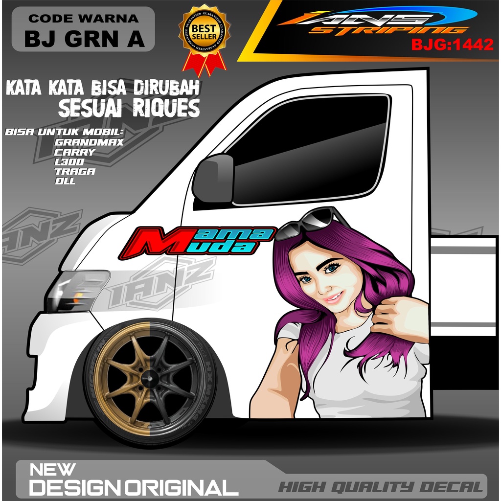 STIKER DECAL PINTU GRANMAX / DECAL PINTU L300 / STIKER MOBIL PICK UP