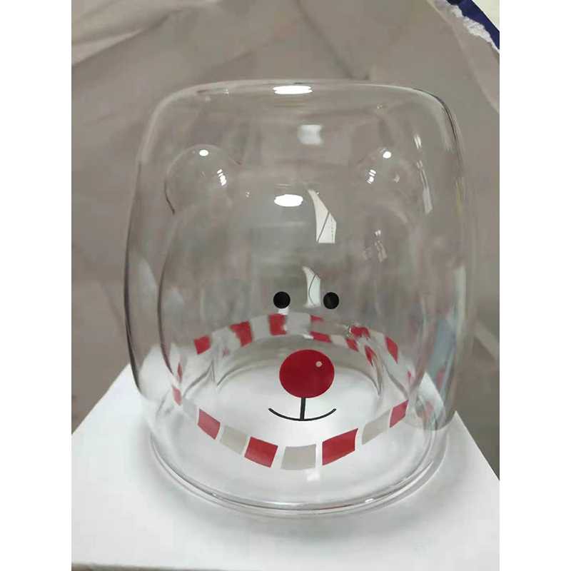 Gelas Kaca Unik Bening Lucu Aesthetic Murah Kekinian Double Wall Glass 250ml / Gelas Kopi Teh Susu-8