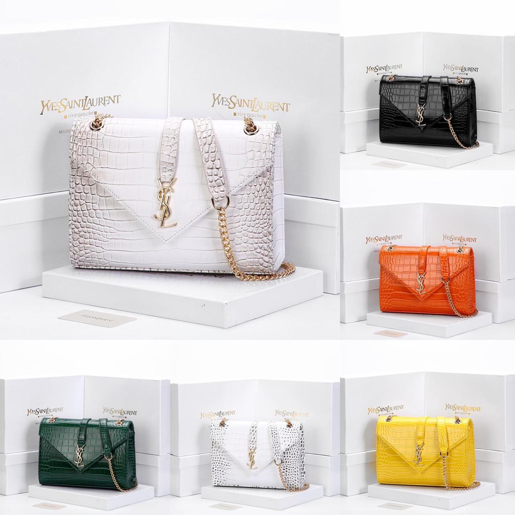 Tas Restock YSL Yves Saint Laurent Envelope croco ( 9056# )